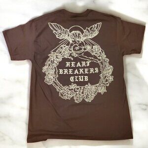 Heartbreakers Club Shirt Men's Size Large Brown Messenger Tee Graphic Print NWT